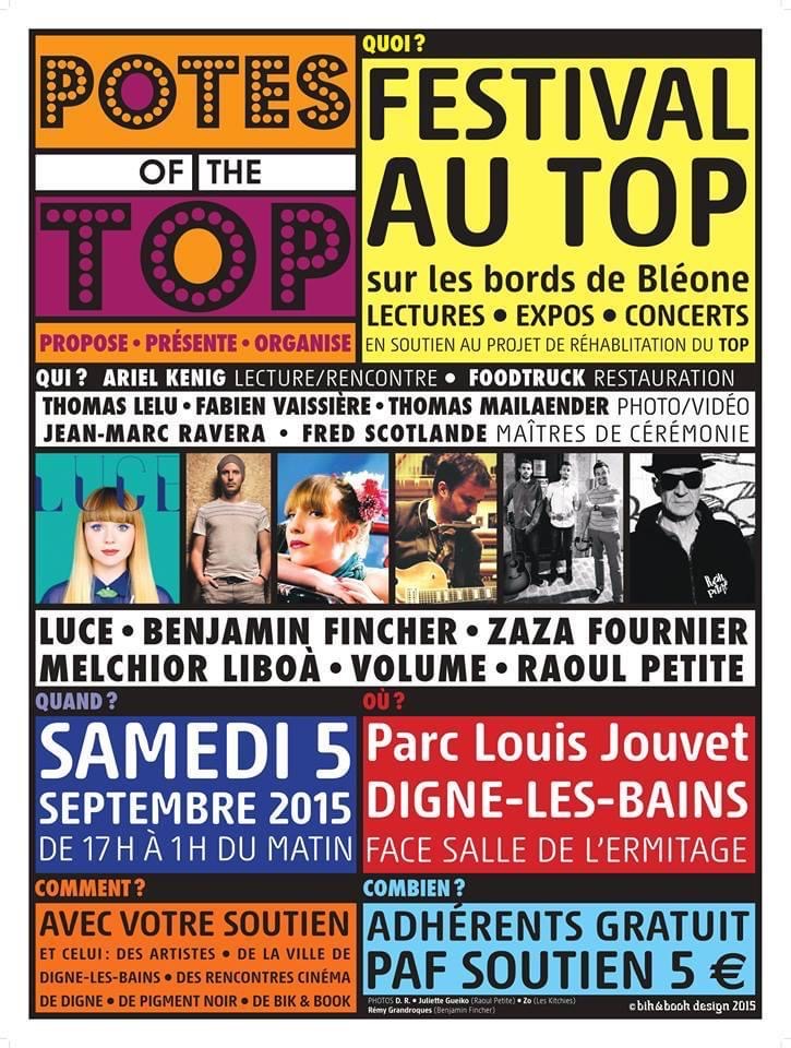 Affiche du Festival AU TOP 2015